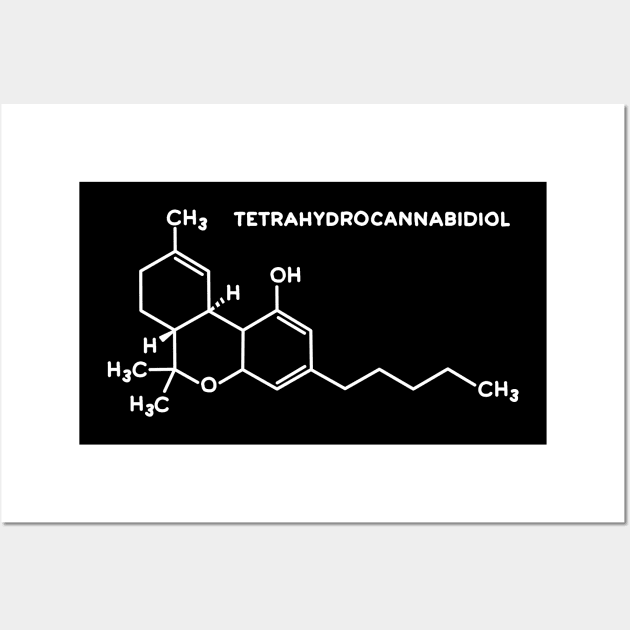 THC molecule Wall Art by valentinahramov